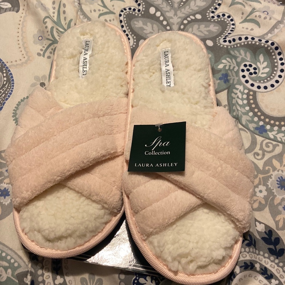 Laura Ashley memory foam slippers